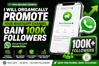 organically promote your whatsapp channel gain 100k followers whatsapp promotion