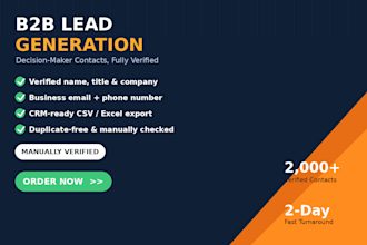 provide targeted b2b decision maker contact leads