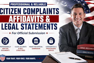 prepare citizen complaints, affidavits, and legal statements for official submit