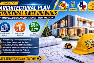 do architectural plan structural and mep drawings in maryland oklahoma texas nm