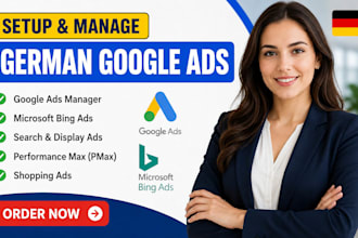 setup and manage german google ads germany PPC campaigns, german bing ads