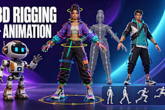 rig and animate 3d game characters for unity and unreal engine
