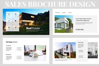 design real estate sales brochure for agents, brokers, and developers
