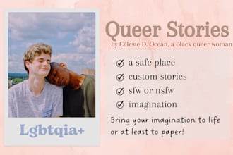 write queer, lgbtq, bl, gay, nsfw, sfw, romance, and more