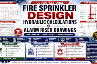 do hydraulic calculations alarm riser fire sprinkler design
