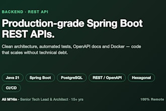 develop a robust spring boot rest API with clean architecture