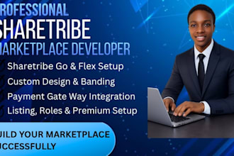 create a sharetribe go flex marketplace with landing page
