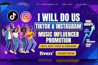 do US tiktok and instagram influencer music promotion