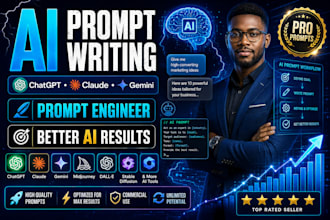 write powerful ai prompts for chatgpt, midjourney, claude, gimini, and ai tools