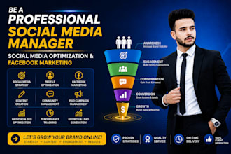 be a professtional social media manager,socia media optimization and facebook
