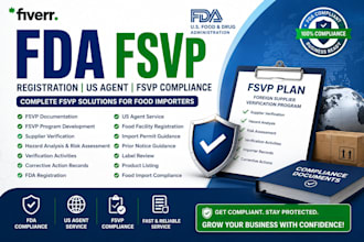 do fda registration, fsvp, US agent, fda compliance and label review