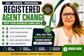 file your llc registered agent change and update state business records