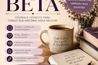 beta read your book and provide honest, detailed feedback