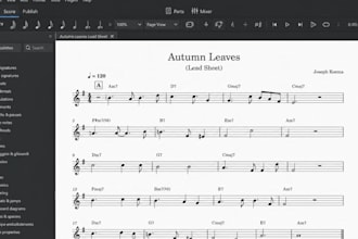 accurately transcribe audio into sheet music lead sheet midi PDF with chords