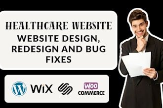 design a wix healthcare, dental clinic, patient booking, and medical website