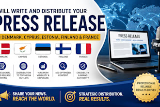 write and distribute your press release in denmark cyprus estonia finland france