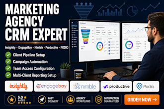 setup productive insightly nimble engagebay podio marketing agency CRM software