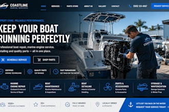 design wix boat repair website marine engine repair boat detailing parts website