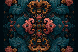 create a beautiful gothic ornamented illustration