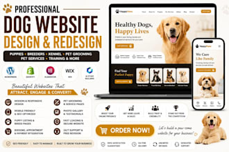 design dog website, redesign puppies, breeders and kennel website