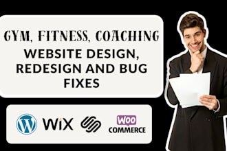 design a wix fitness gym, personal trainer, membership, and coaching website