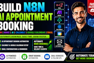 build n8n make ai appointment booking calendly google calendar email automation