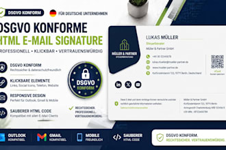 create a dsgvo compliant HTML email signature for german companies