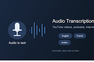 transcribe audio, youtube videos, interviews and podcasts