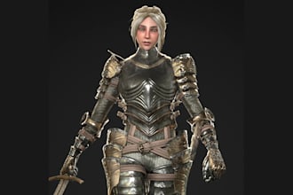 create realistic 3d human characters for games VR, animation