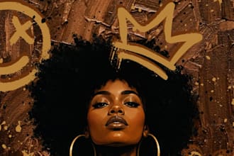 make posters that represent young black men and women