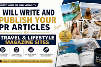 write and publish your PR articles on travel and lifestyle magazine sites