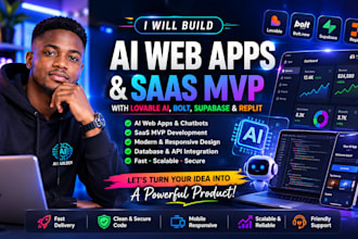 develop lovable saas mvp and lovable ai website with bolt, base44 vibe coding