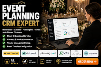 setup planning pod dubsado 17hats aisle planner tripleseat events planner CRM