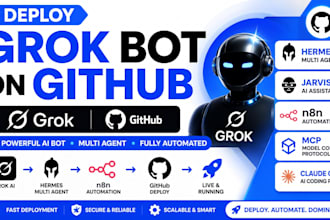 deploy grok bot on github hermes multi agent  jarvis ai fix n8n mcp claude code