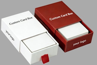 design custom card box packaging and tuck box, 3d mockup playing card game
