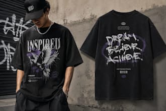 do custom t shirt design, graphic t shirt, streetwear design, minimalist t shirt