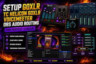 setup goxlr, tc helicon goxlr, voicemeeter, obs audio routing for perfect stream