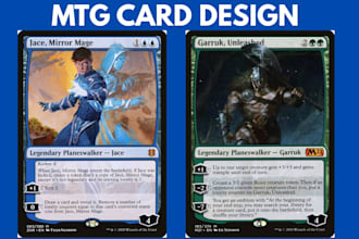design custom mtg card magic style trading card commander deck tcg card artwork