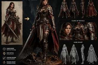 3d fantasy characters for games and animation