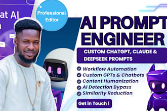 be expert ai prompt engineer humanize chatgpt content gemini midjourney prompt