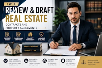 review and draft real estate contracts and property agreements