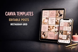 design editable canva templates for instagram and social media business posts