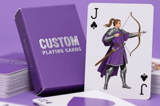 design 52 deck of playing card game, poker card box design board game uno card