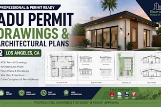 create adu permit drawings and architectural plans los angeles ca