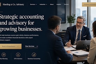 design squarespace accounting website advisory firm website tax booking services