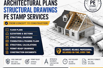 draw architect plan structural engineer stamp