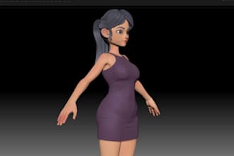 create custom 3d character model and rig, vtuber, vrchat, vroid, cc4, cc5, vroid