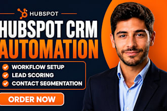 setup hubspot CRM automation workflow lead scoring contact segmentation