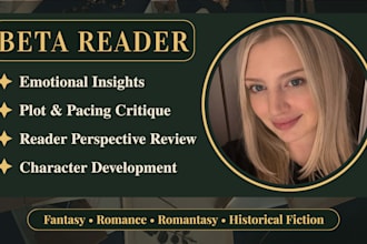 beta read your fantasy, romance, or romantasy novel