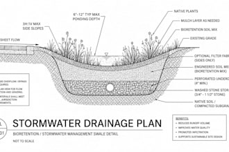 stormwater flow drainage civil engineering grading plan site plan utility plan